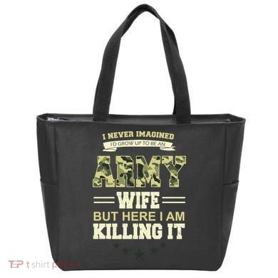Army Wife Killing It Quote Tote Bag