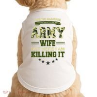 Army Wife Killing It Quote Doggie Tank thumb 0