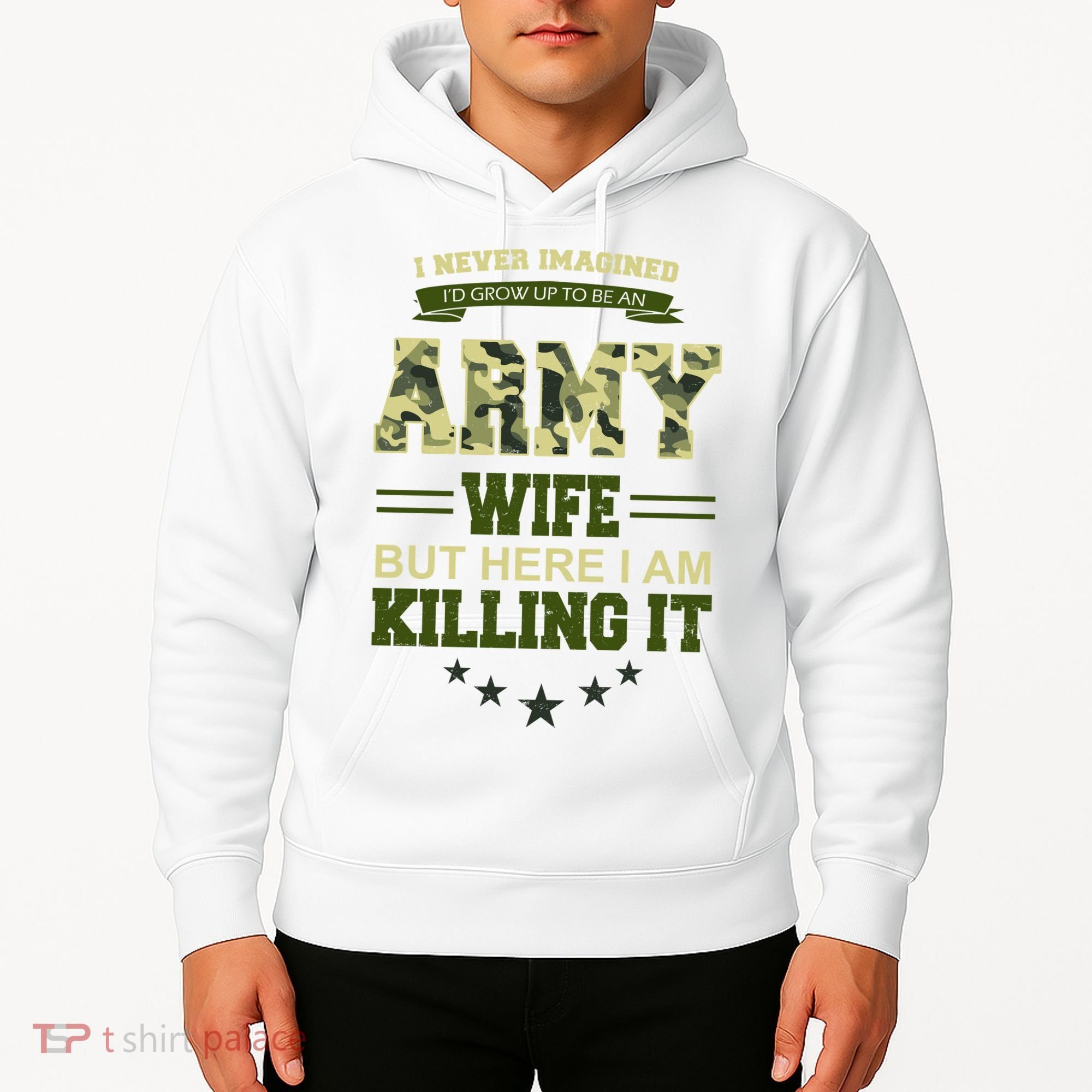 Army Wife Killing It Quote Hoodie