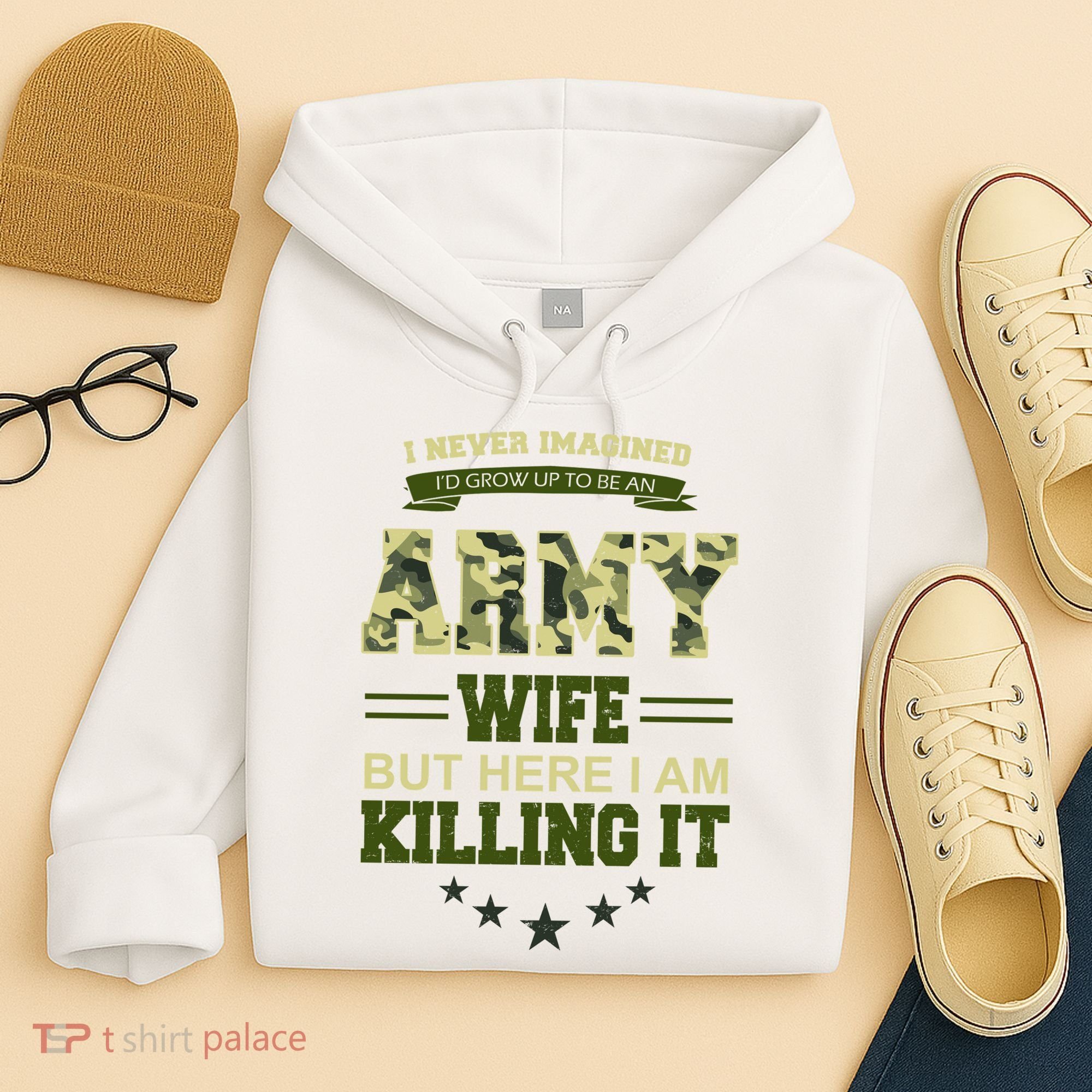 Army Wife Killing It Quote Hoodie