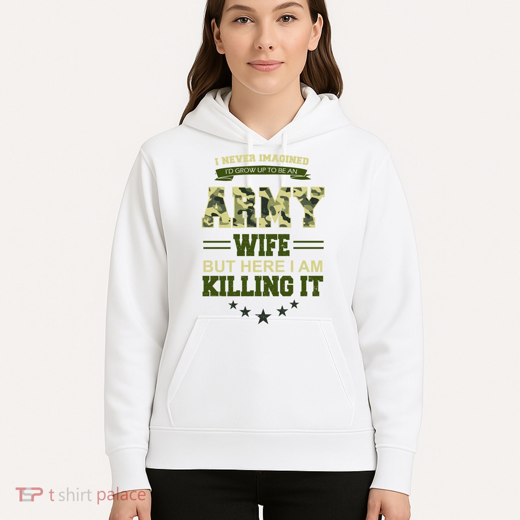 Army Wife Killing It Quote Hoodie