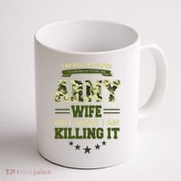 Army Wife Killing It Quote Coffee Mug thumb 1
