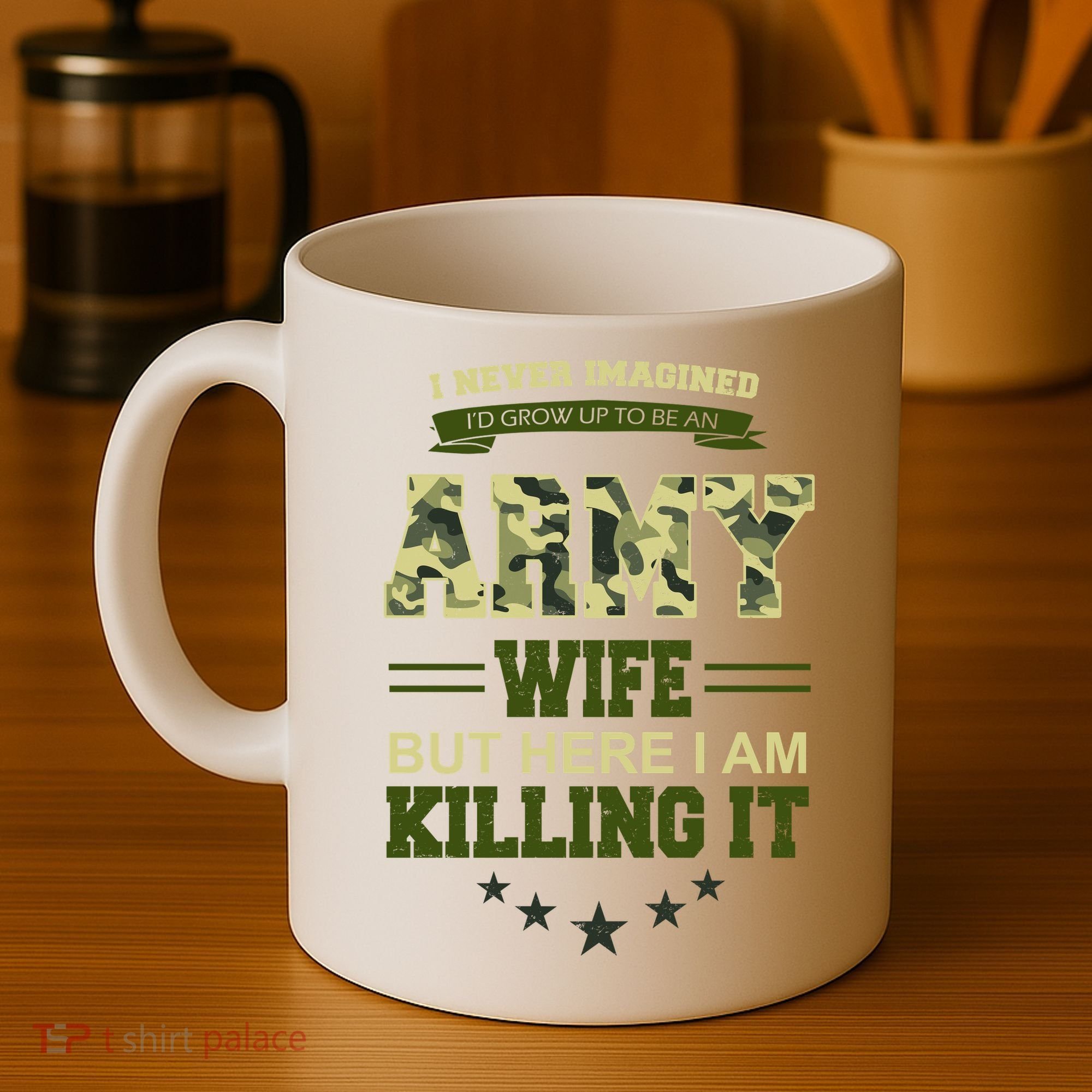 Army Wife Killing It Quote Coffee Mug