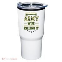 Army Wife Killing It Quote Tumbler thumb 0