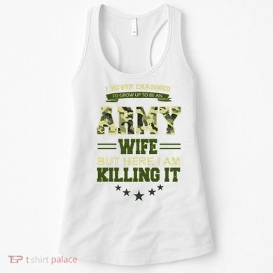 Army Wife Killing It Quote Women's Tank Top