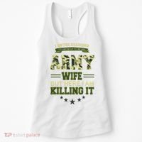 Army Wife Killing It Quote Women's Tank Top thumb 0