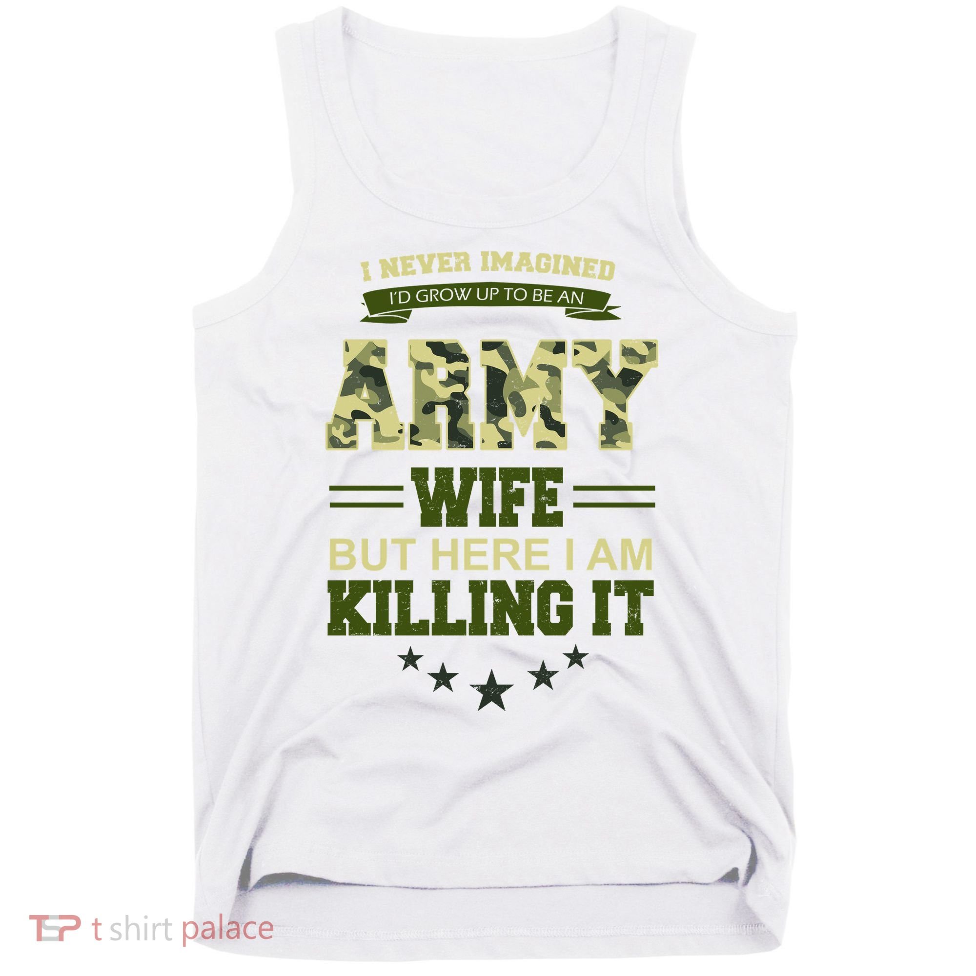 Army Wife Killing It Quote Tank Top