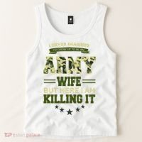 Army Wife Killing It Quote Tank Top thumb 2