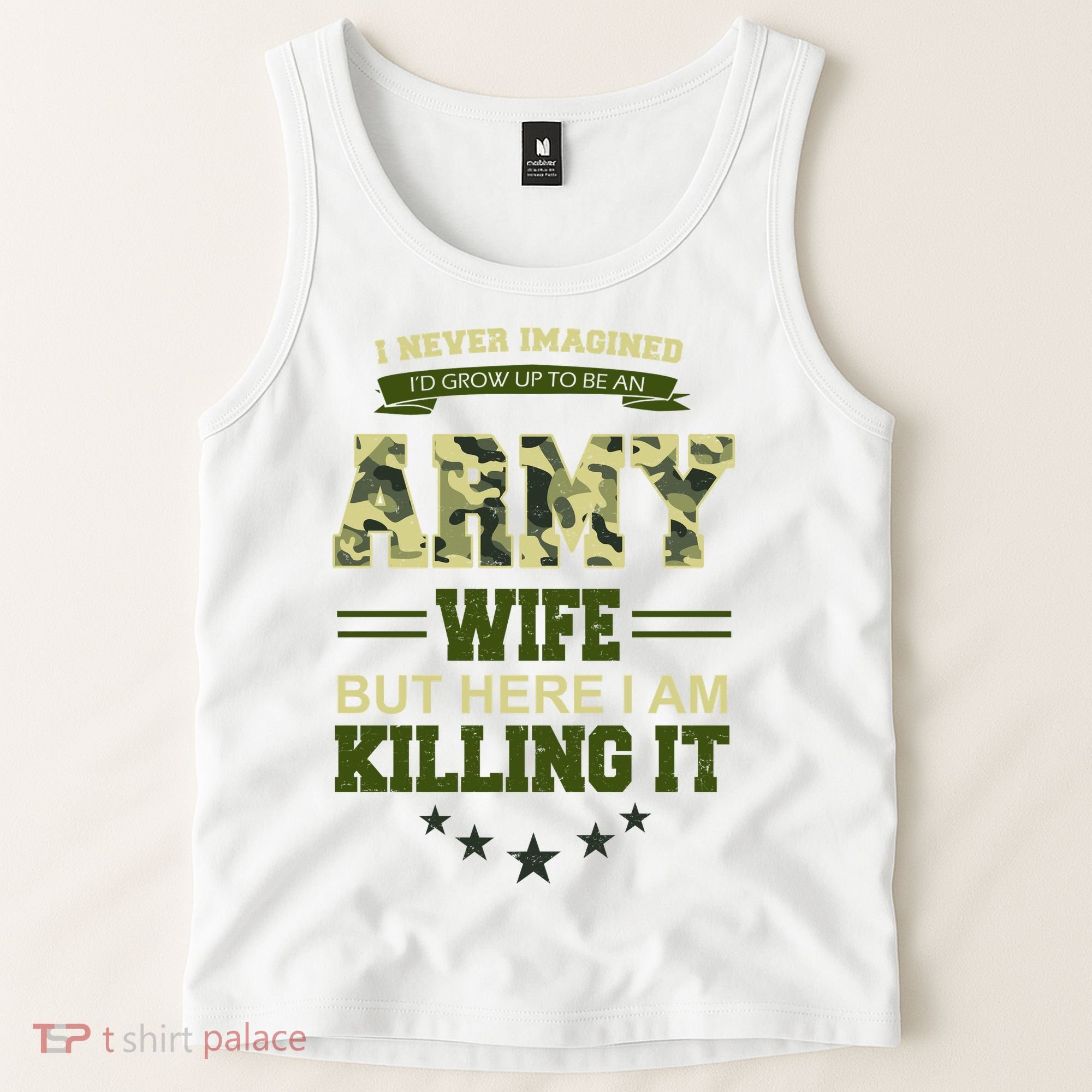Army Wife Killing It Quote Tank Top