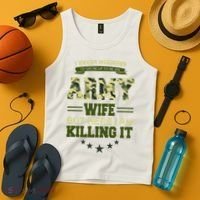 Army Wife Killing It Quote Tank Top thumb 4