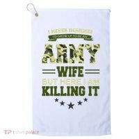 Army Wife Killing It Quote Golf Towel thumb 0