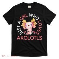 Axolotl  Who Loves Axolotls Cute Teen Girls Pink  T-Shirt thumb 0