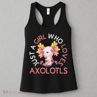 Axolotl  Who Loves Axolotls Cute Teen Girls Pink  Women's Tank Top thumb 3