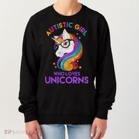 Autistic Who Loves Unicorns Women's Sweatshirt thumb 0