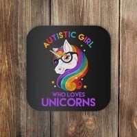Autistic Who Loves Unicorns Coaster thumb 0