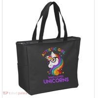 Autistic Who Loves Unicorns Tote Bag thumb 2