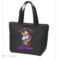 Autistic Who Loves Unicorns Tote Bag thumb 3
