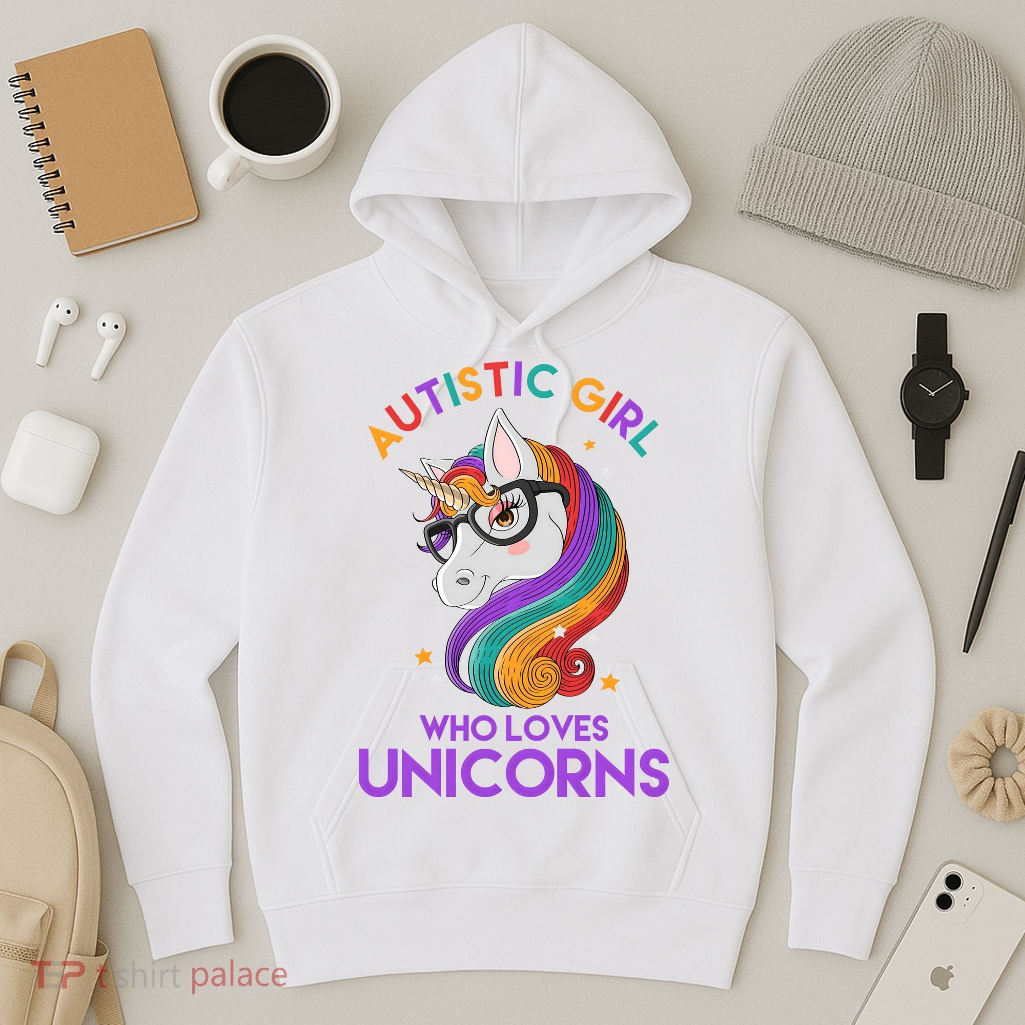 Autistic Who Loves Unicorns Hoodie