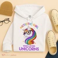 Autistic Who Loves Unicorns Hoodie thumb 4