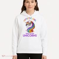 Autistic Who Loves Unicorns Hoodie thumb 5