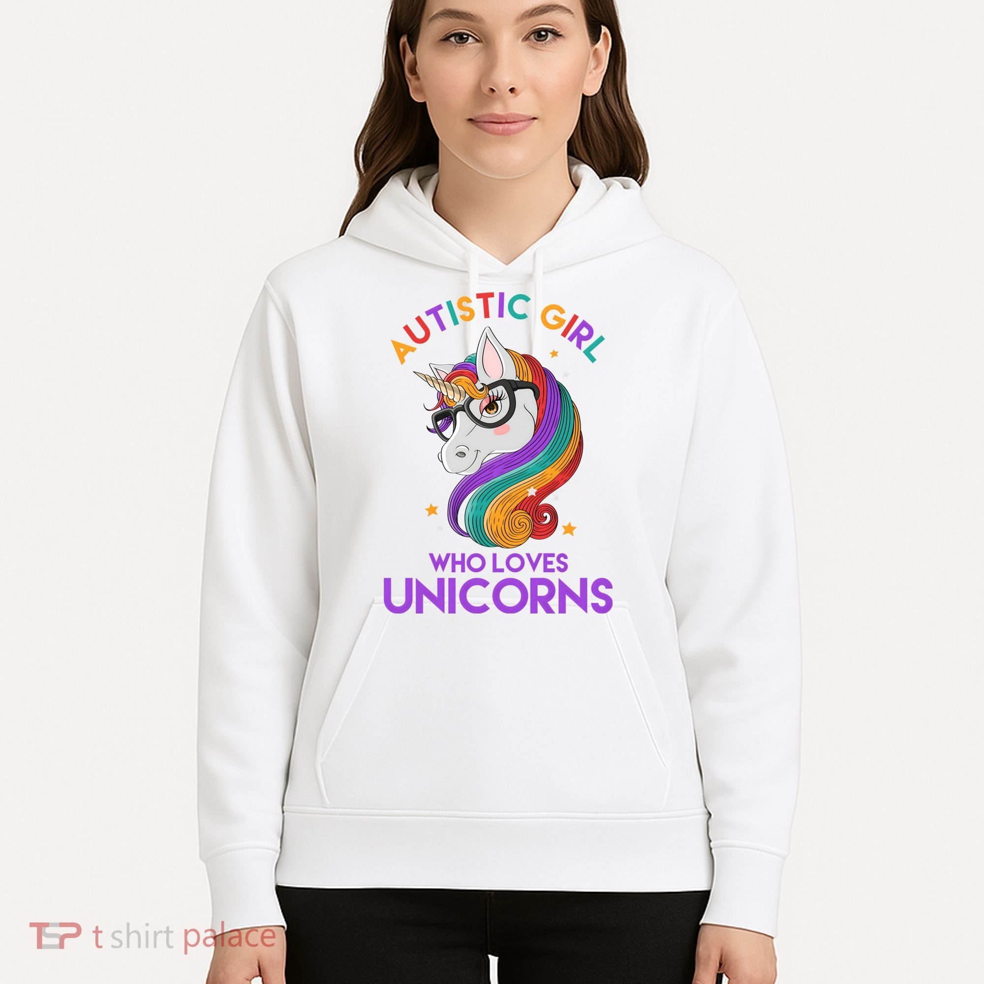 Autistic Who Loves Unicorns Hoodie