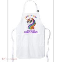 Autistic Who Loves Unicorns Apron thumb 0