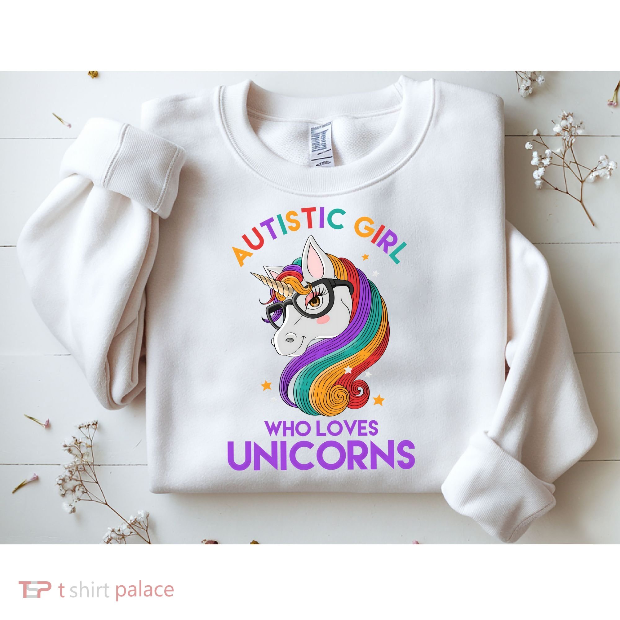 Autistic Who Loves Unicorns Sweatshirt