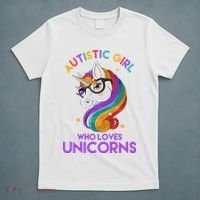 Autistic Who Loves Unicorns T-Shirt thumb 5