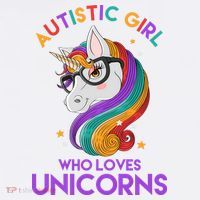 Autistic Who Loves Unicorns T-Shirt thumb 7