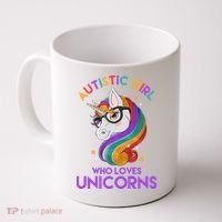 Autistic Who Loves Unicorns Coffee Mug thumb 0