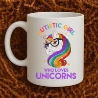 Autistic Who Loves Unicorns Coffee Mug thumb 2