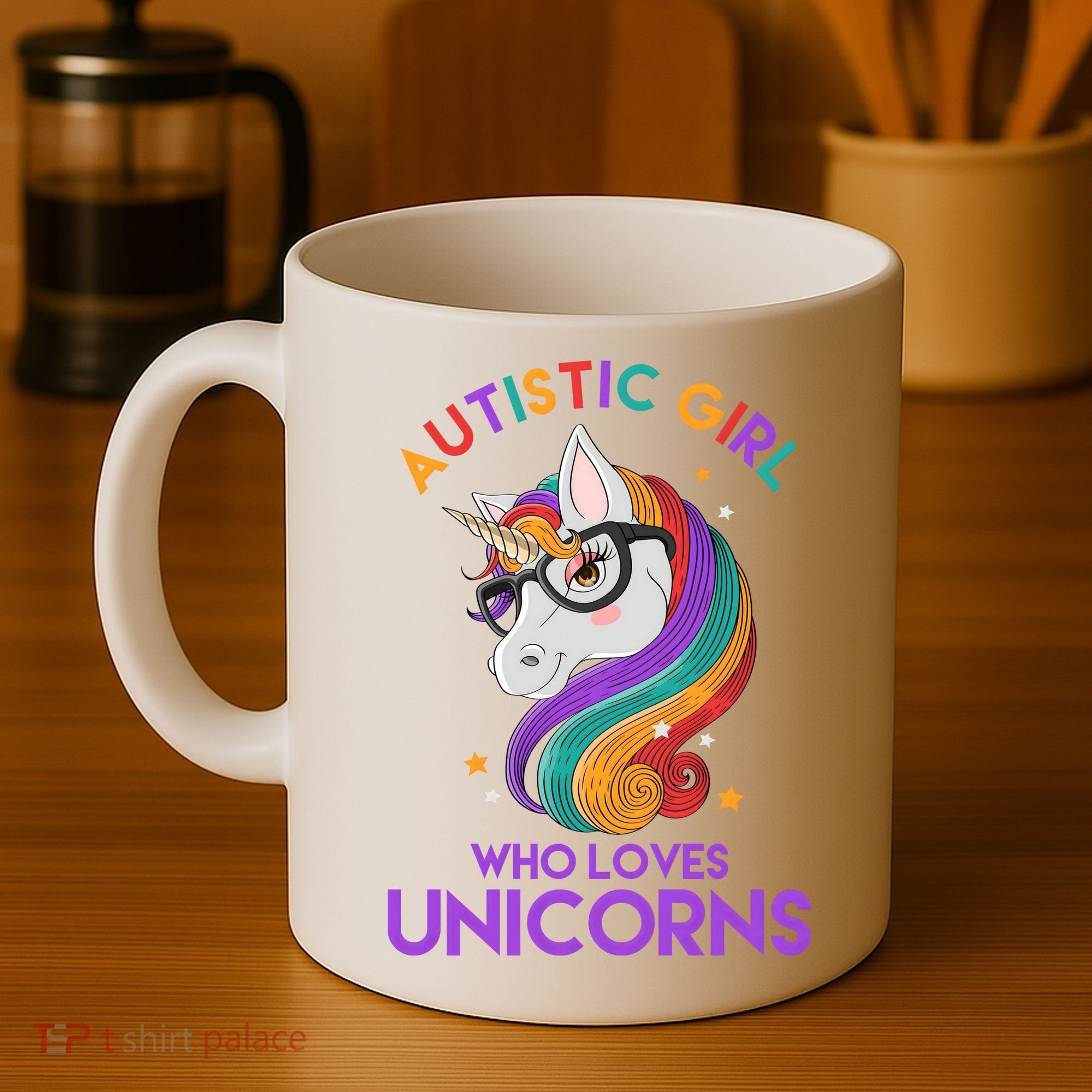 Autistic Who Loves Unicorns Coffee Mug