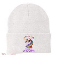 Autistic Who Loves Unicorns Beanie thumb 0