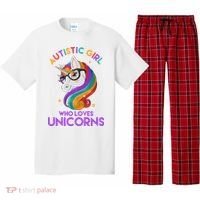 Autistic Who Loves Unicorns Pajama Set thumb 0