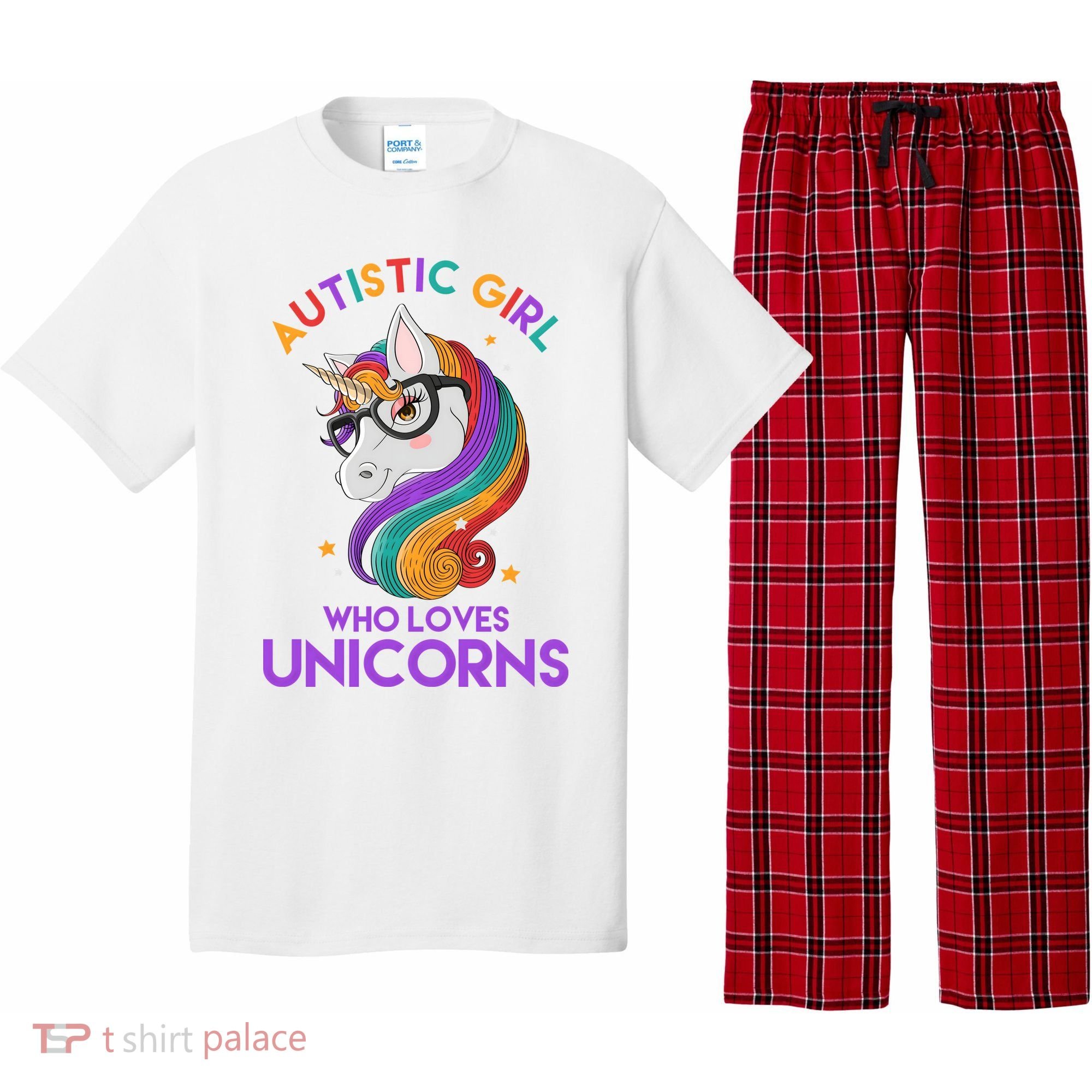 Autistic Who Loves Unicorns Pajama Set
