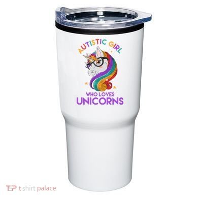 Autistic Who Loves Unicorns Tumbler