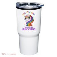 Autistic Who Loves Unicorns Tumbler thumb 0