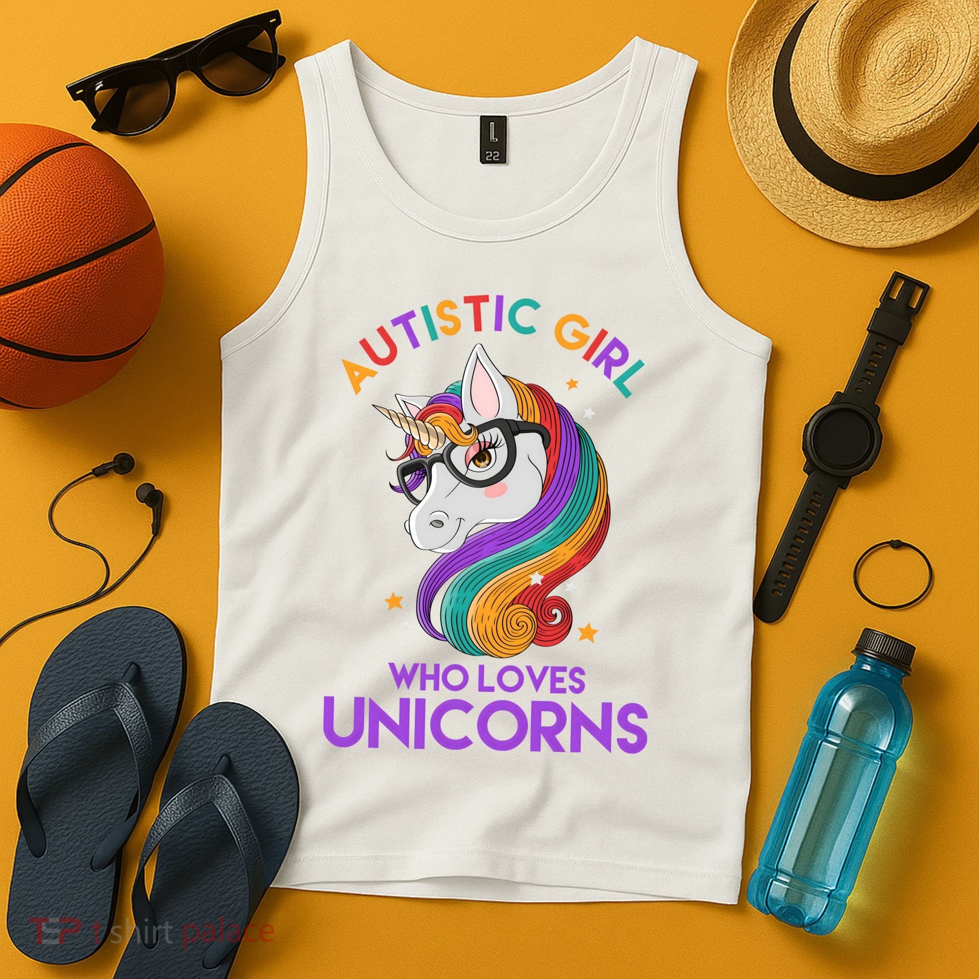 Autistic Who Loves Unicorns Tank Top