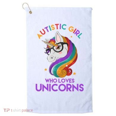 Autistic Who Loves Unicorns Golf Towel