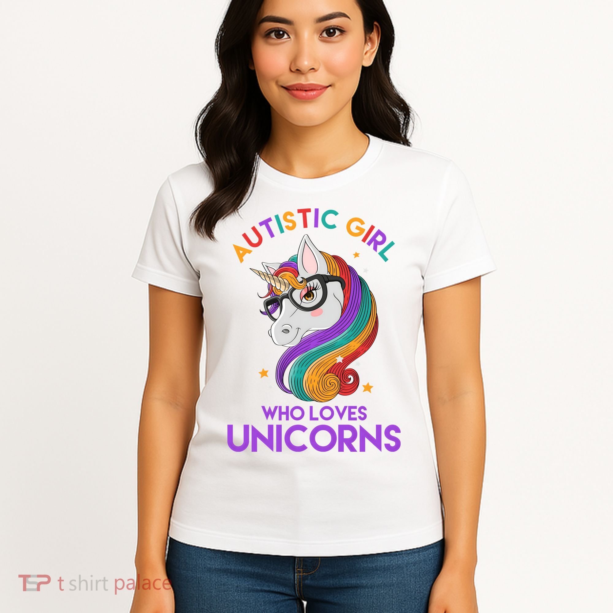 Autistic Who Loves Unicorns Women's T-Shirt