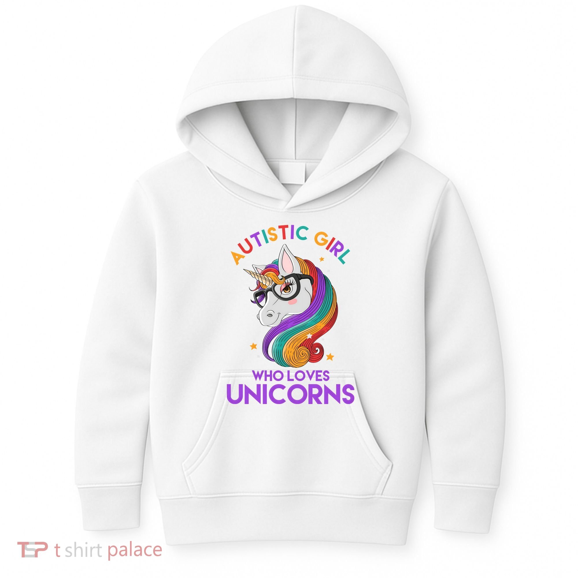 Autistic Who Loves Unicorns Kids Hoodie
