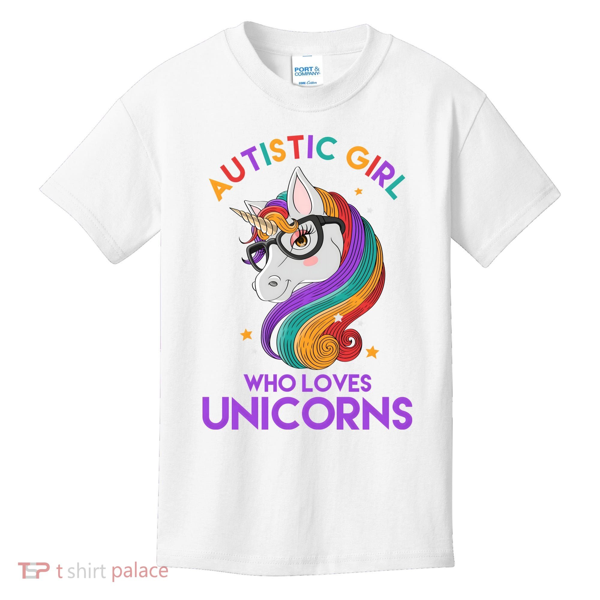 Autistic Who Loves Unicorns Kids T-Shirt