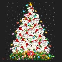 Arctic Wolf Lover Xmas Lights Arctic Wolf Christmas Tree Women's Sweatshirt thumb 2