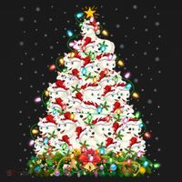 Arctic Wolf Lover Xmas Lights Arctic Wolf Christmas Tree Doggie Tank thumb 4