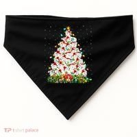 Arctic Wolf Lover Xmas Lights Arctic Wolf Christmas Tree USA-Made Doggie Bandana thumb 0