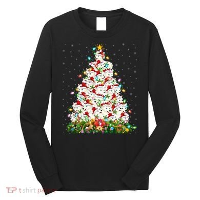 Arctic Wolf Lover Xmas Lights Arctic Wolf Christmas Tree Long Sleeve Shirt