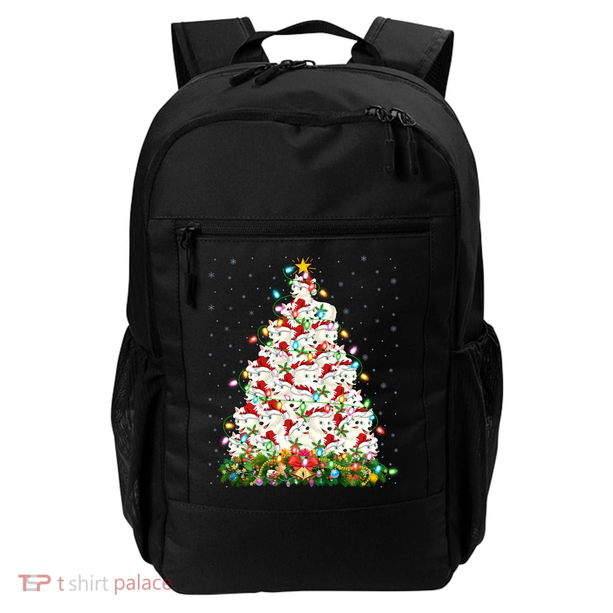 Arctic Wolf Lover Xmas Lights Arctic Wolf Christmas Tree Backpack