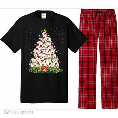 Arctic Wolf Lover Xmas Lights Arctic Wolf Christmas Tree Pajama Set