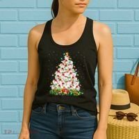 Arctic Wolf Lover Xmas Lights Arctic Wolf Christmas Tree Women's Tank Top thumb 2