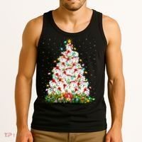 Arctic Wolf Lover Xmas Lights Arctic Wolf Christmas Tree Tank Top thumb 3